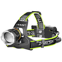 Ліхтар налобний BL-A7-P50, 2x18650, zoom, ЗП microUSB, Box, фото 4