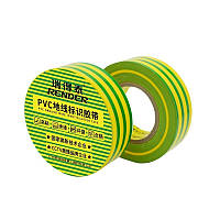 Изолента ПВХ RENDER, 0,15мм*17мм*12м, зелен/желт