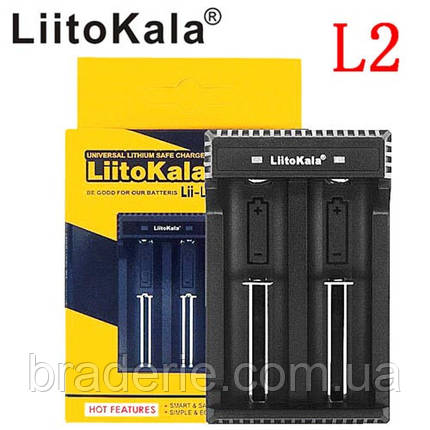 Зарядное устройство LiitoKala Lii-L2, 2x-10440/ 14500/ 16340/ 17355/ 17500/ 17670/ 18350/ 18490/ 18650/ 22650,, фото 2