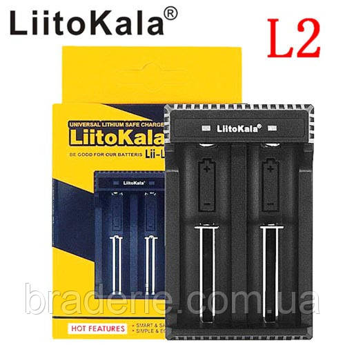 Зарядное устройство LiitoKala Lii-L2, 2x-10440/ 14500/ 16340/ 17355/ 17500/ 17670/ 18350/ 18490/ 18650/ 22650,