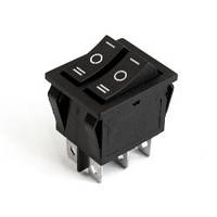 Переключатель клавишный KCD2-2103 двойной ON-OFF-ON 6pin