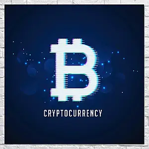 Плакат "Біткоїн, криптовалюта, Cryptocurrency", 60×60см