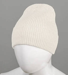 Базова шапка Резинка на ФЛІСІ (201030ф), Молочний