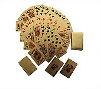 Игральные карты для компании в золоте пластиковые в подарочном сундуке 54шт