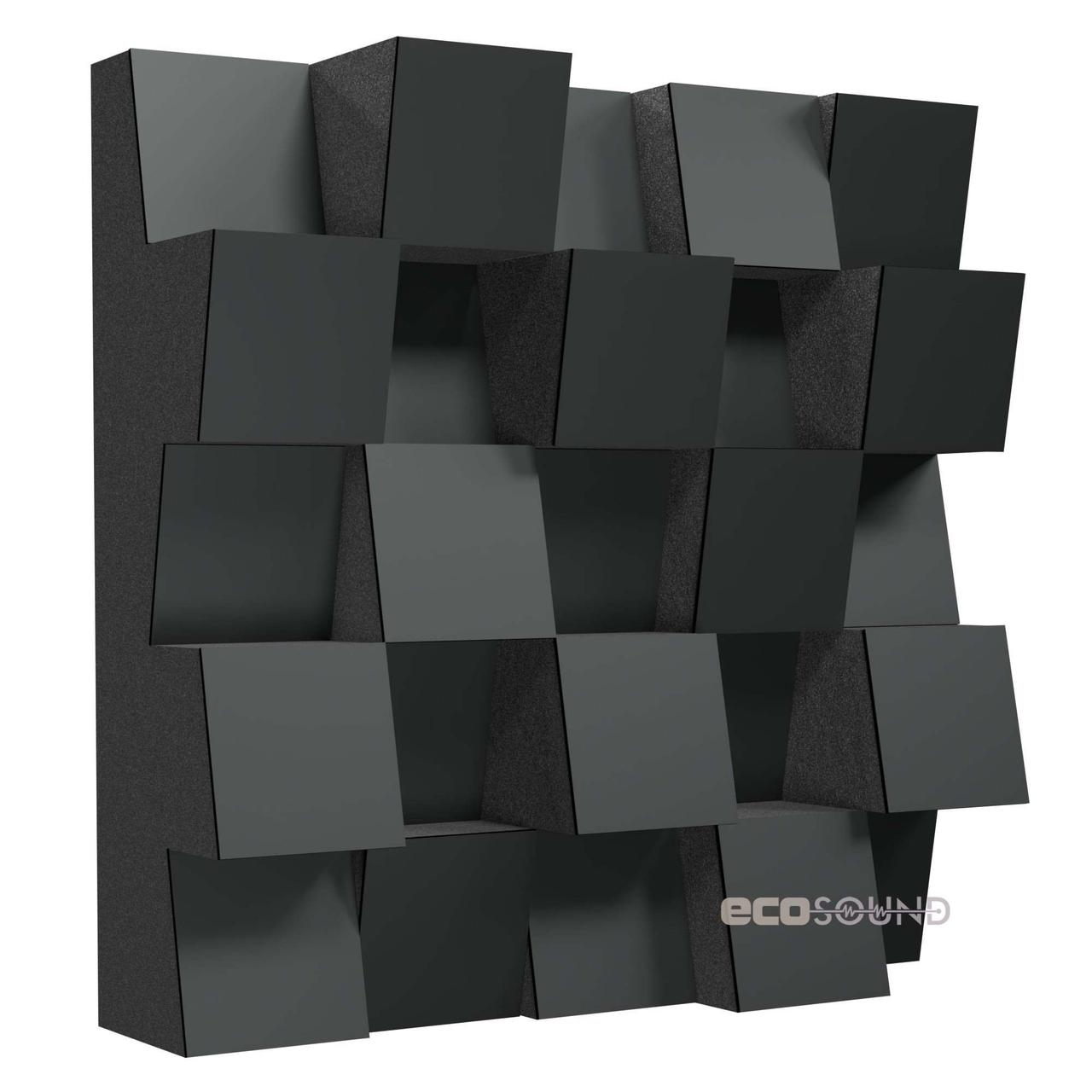 Акустичний дифузор розсіювач Ecosound Ecodiff SM HDF Black 53 25х25 см Синій