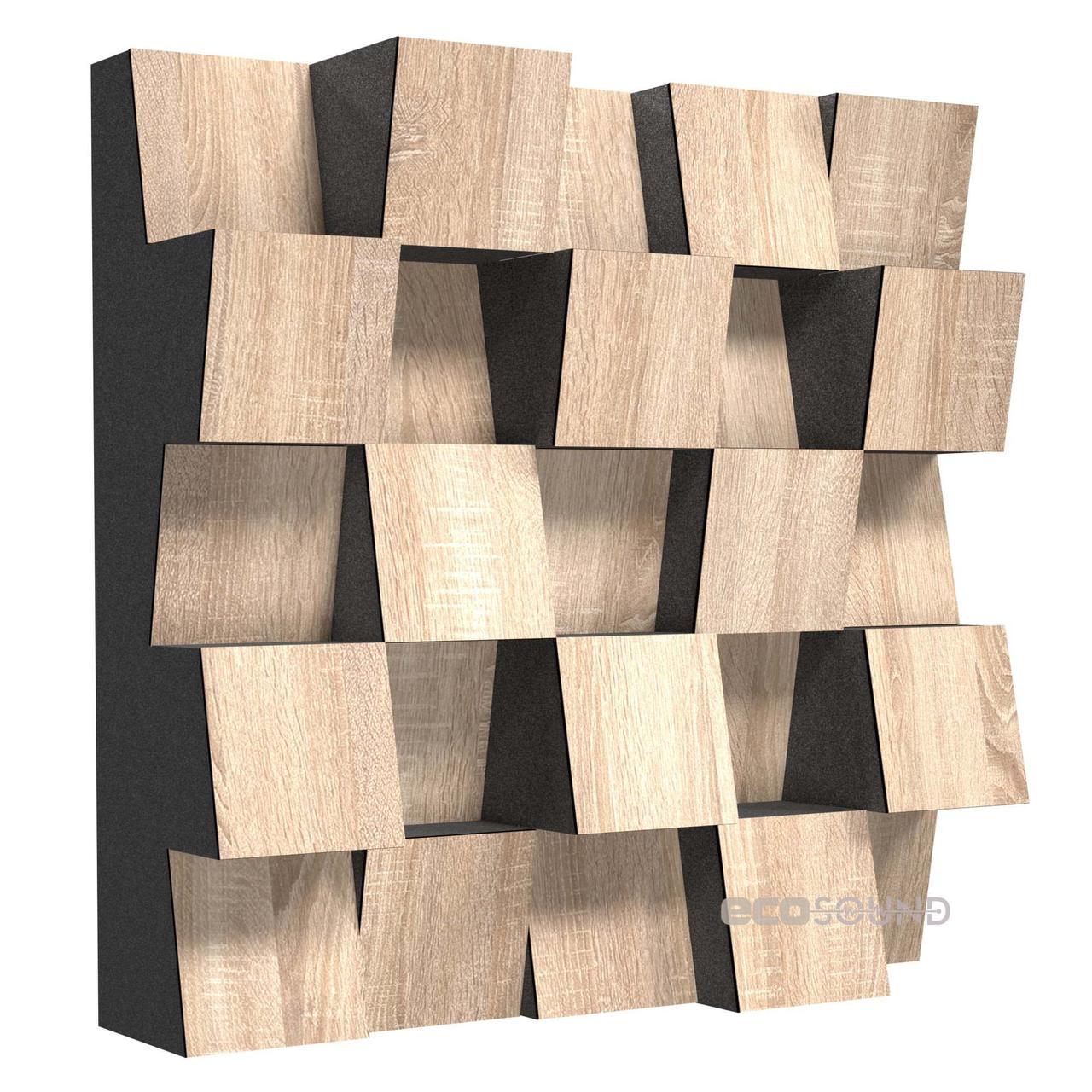 Акустичний дифузор розсіювач Ecosound Ecodiff SM Lt Sonoma Oak 53 25х25 см Синій