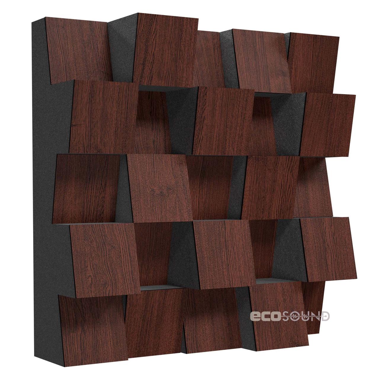 Акустичний дифузор розсіювач Ecosound Ecodiff SM Wenge 53 25х25 см Синій