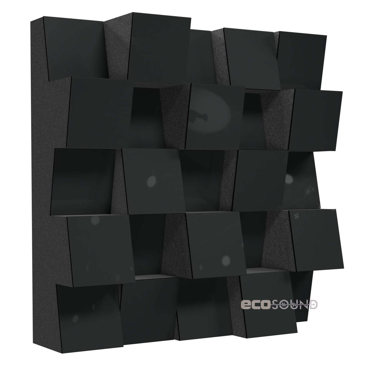 Акустичний дифузор-розсіювач Ecosound Ecoiff SM Plastic-Black 25 х 25 см 53 мм чорний пластик