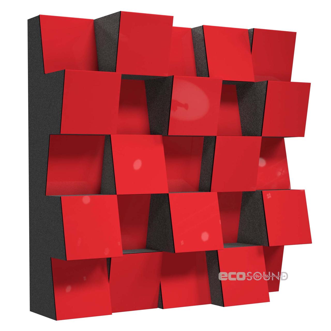 Акустичний дифузор розсіювач Ecosound Ecodiff SM Plastic Red 53 25х25 см Синій