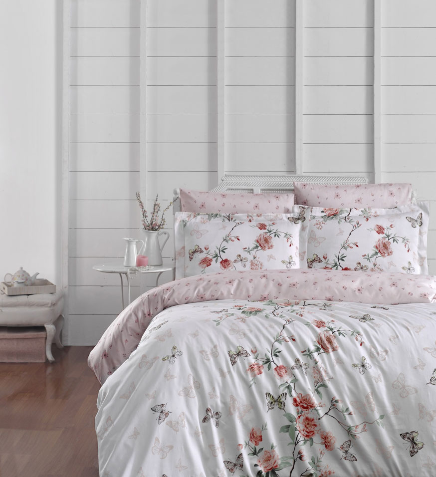 Постільна білизна First Choice Cotton Satin 160 х 220 см сімейний Matilde White, фото 1