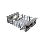 Раковина на кухню Kroner KRP Gebürstet - 6350LHM (3,0/1,0 мм) прямокутна з сифоном та сушаркою, фото 8