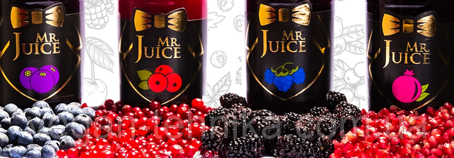 Ожиновий сік прямого віджиму Mr Juice з м'якоттю, БЕЗ ЦУКРУ 1л