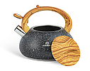 Чайник зі свистком із неіржавкої сталі 3 л Edenberg EB-8802/ Чайник для плити Чорний, фото 10