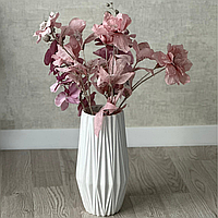 Біла Ваза для квітів та декору керамічна 30 см
