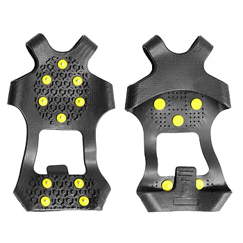 Льодоходи для взуття на 10 сталевих шипів Чорний розмір 41-46