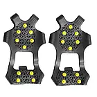 Льодоступи для взуття на 10 сталевих шипів Чорний розмір 38-43, фото 3