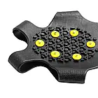 Льодоступи для взуття на 10 сталевих шипів Чорний розмір 38-43, фото 4