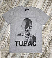 Футболка мужская спортивная TUPAC хлопок повседневная XXL, серый