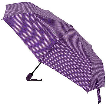 Складна автоматична парасолька Х2115 в чохлі в Горошок з полімерного матеріалу