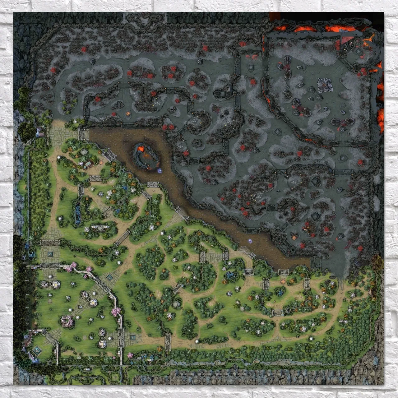 Плакат "Дота 2, Карта, Dota 2", 60×60см (ID#872896620), Цена: 290.
