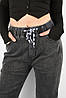 Джинси МОМ на гумці Єврозима Жіночі стильні джинси у великих розмірах від 30 до 36 Сірий колір, фото 2