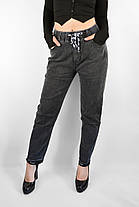 Джинси МОМ на гумці Єврозима Жіночі стильні джинси у великих розмірах від 30 до 36 Сірий колір, фото 3