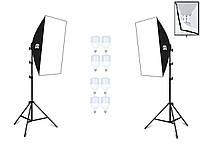 1200Вт Набор постоянного света PZ 5070-2LED Softbox Kit - с лампа 8*24W 5700°K