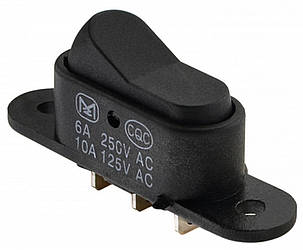 KCD1-13-102 B/B  ON-ON   Перемикач 1-клавішний чорний