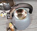 Чайник зі свистком із неіржавкої сталі 3 л Edenberg EB-3541/Чайник для плити Сірий, фото 9