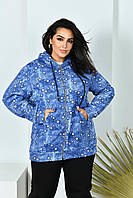 Жіночий трикотажний спортивний костюм жіночий супербатал капюшоном на кофті. (р.62-66). Арт-2681/5