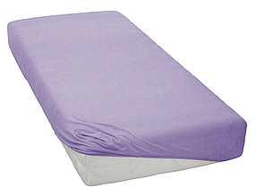 Простирадло на гумці 180 200 трикотажні якісне, щільна натяжна простирадло наматрацник хороше Бузковий