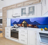 Наклейка на кухонный фартук 60 х 300 см, фотопечать с защитной ламинацией с домиком у моря (БП-s_ar080-3)