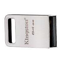 Флеш-накопитель Kingston DTMicro 64GB (USB 2.0) Metal