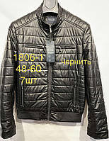 Куртка мужская Kasiqi из экокожи 48-60 арт.833-1, Цвет Черный, Международный размер L, Размер мужской одежды