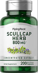 Шлемник Piping Rock Scullcap Herb, 800 mg, 200 Quick Release Capsules