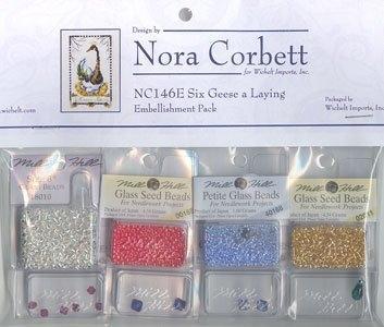 Набір бісеру до схеми Six Geese a Laying Nora Corbett Embellishment Pack