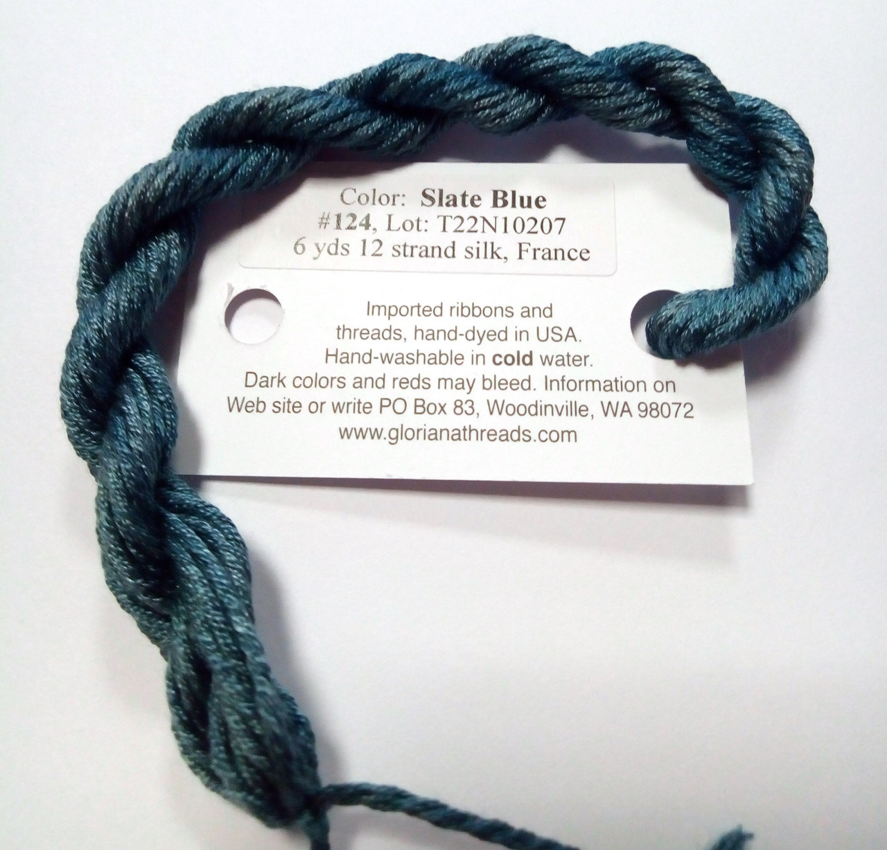 Gloriana Silk Hand-Dyed Silk 124 Slate Blue