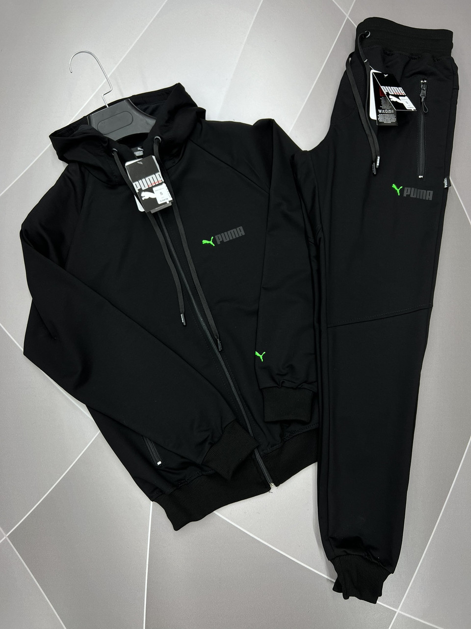 Костюм спортивний Puma чоловічий S-XXL арт.1632, 44, S, Чорний