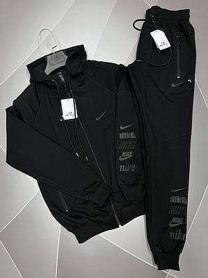 Костюм спортивний Nike чоловічий S-XXL арт.1633-1, 46, M, Чорний