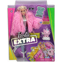 Кукла Barbie Экстра в розовой пушистой шубке (GRN28) - Топ Продаж!
