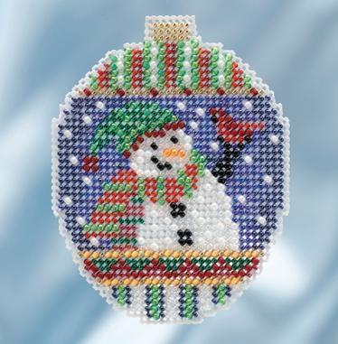 Набір для вишивання бісером Snowman Greetings Mill Hill, фото 1