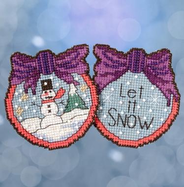 Набір для вишивання хрестиком і бісером Let it Snow Man Mill Hill ST181715