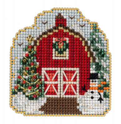Набір для вишивки Winter Barn Зимовий сарай Mill Hill MH182233, фото 1