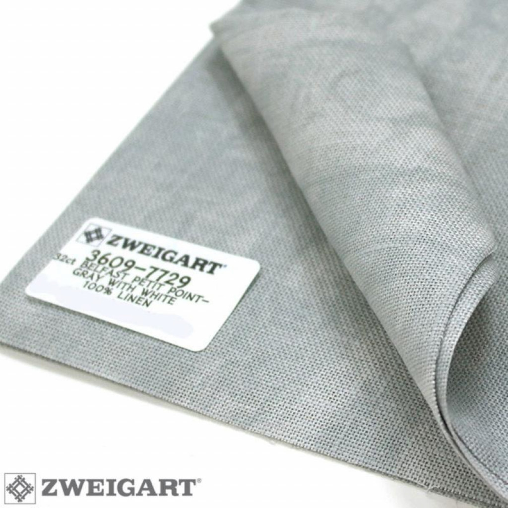 Тканина для вишивання Zweigart Belfast 32 ct 3609/7729 Vintage Gray/Сірий не однотонний, фото 1