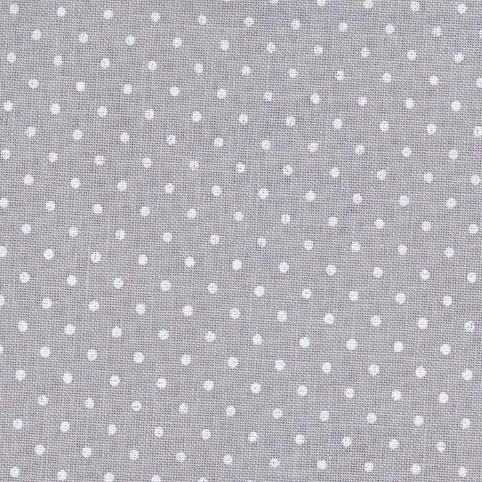Belfast 32 ct. Zweigart Gray linen, white dots/Сірий у білий горошок 50*70 см, фото 1