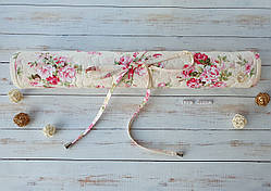 Рол (рулон) для зберігання вишитих робіт "Троянди крем"