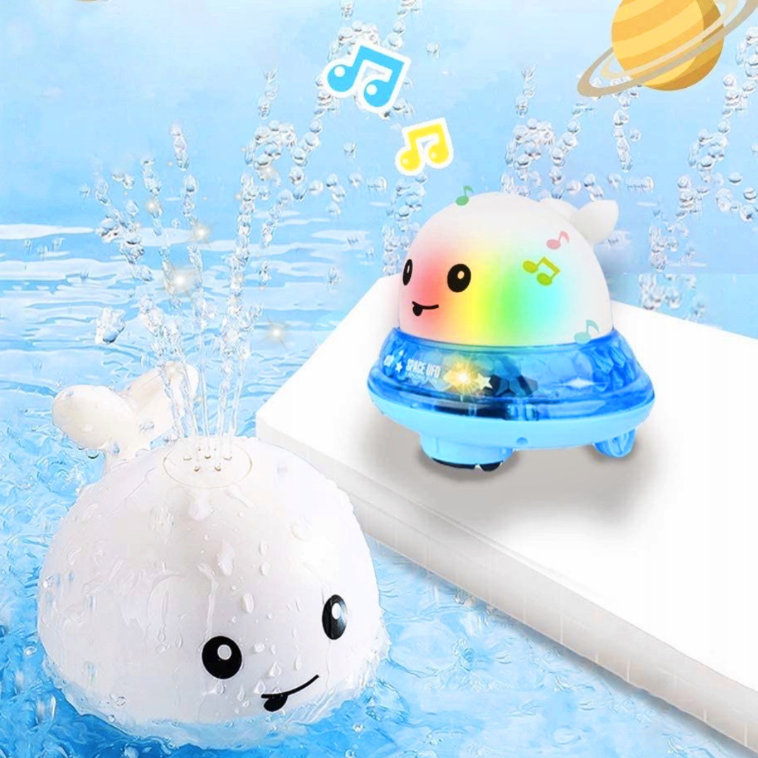 Кит фонтан Плавающая игрушка для ванной интереактивная музыкальная ...