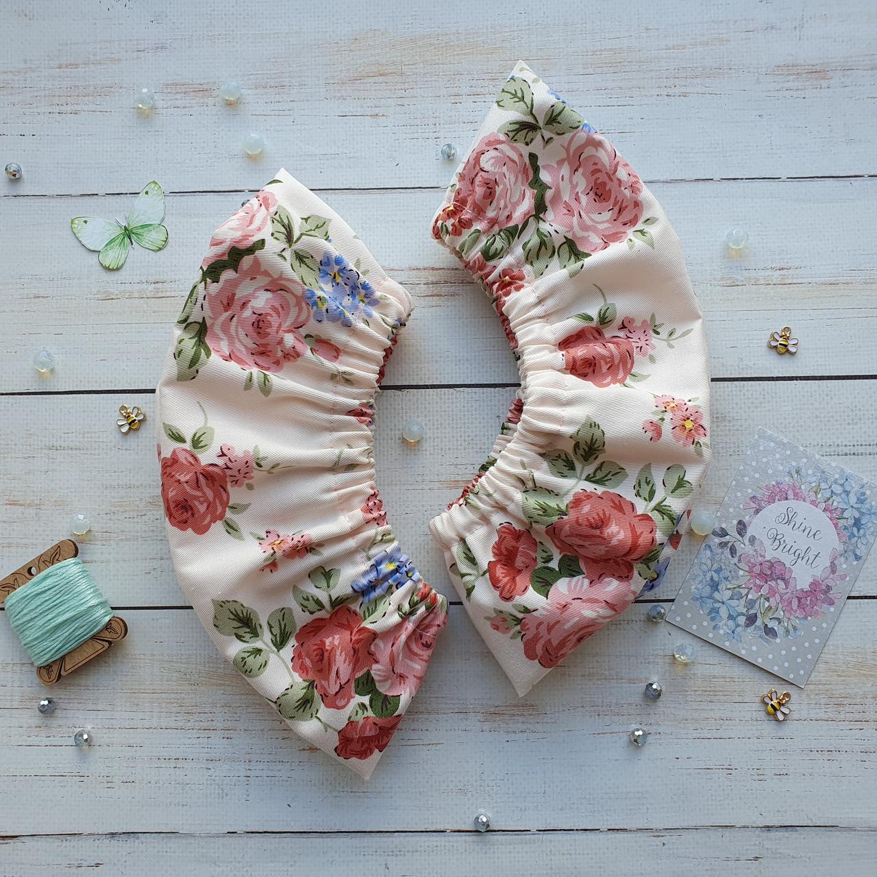 Комплект чохлів на раму "Троянди та барвінок", фото 1