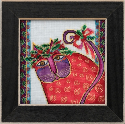 Набір для вишивки Christmas Kitten / Різдвяний кіт Mill Hill Laurel Burch