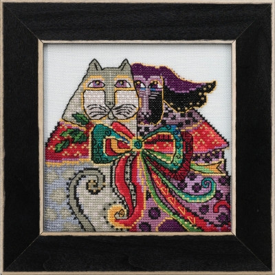 Набір для вишивки Christmas Cat & Dog / Різдвяний кіт і собака Mill Hill Laurel Burch